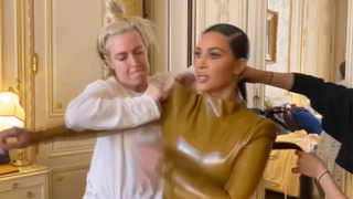 Let's Watch Kim Kardashian Struggle to Get Dressed